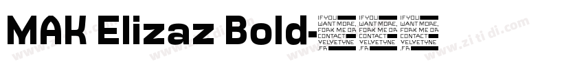 MAK Elizaz Bold字体转换